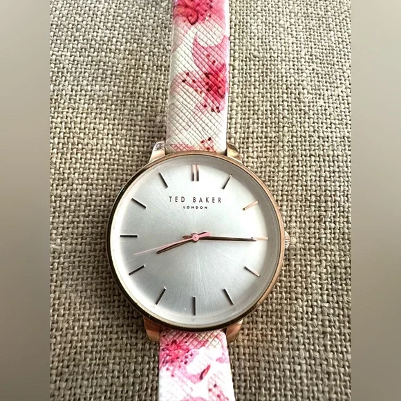 Ted Baker London Kate Rose Gold Floral Watch Leather Blossom  display picture 1
